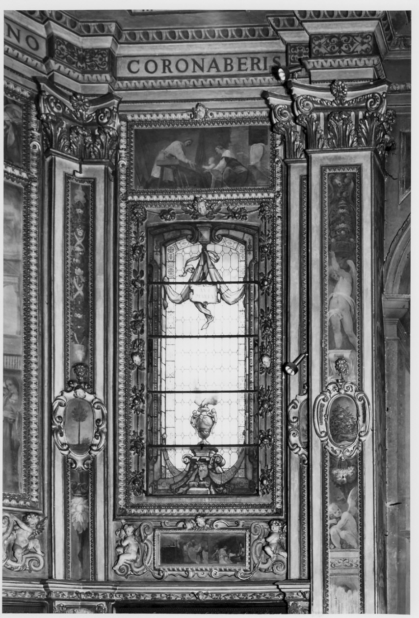 vetrata, coppia - bottega lombarda (sec. XIX)