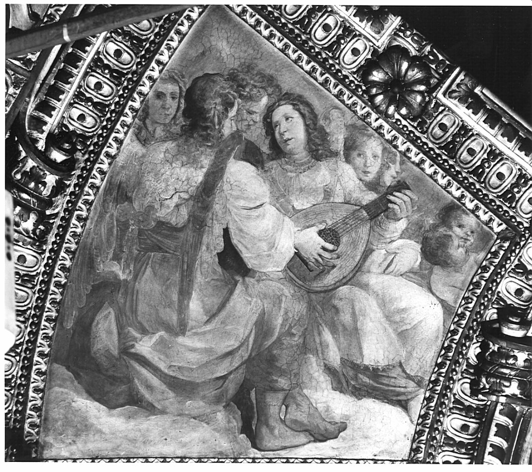incoronazione di Maria Vergine/ angeli musicanti (dipinto, ciclo) di Mazzucchelli Pier Francesco detto Morazzone (sec. XVI)