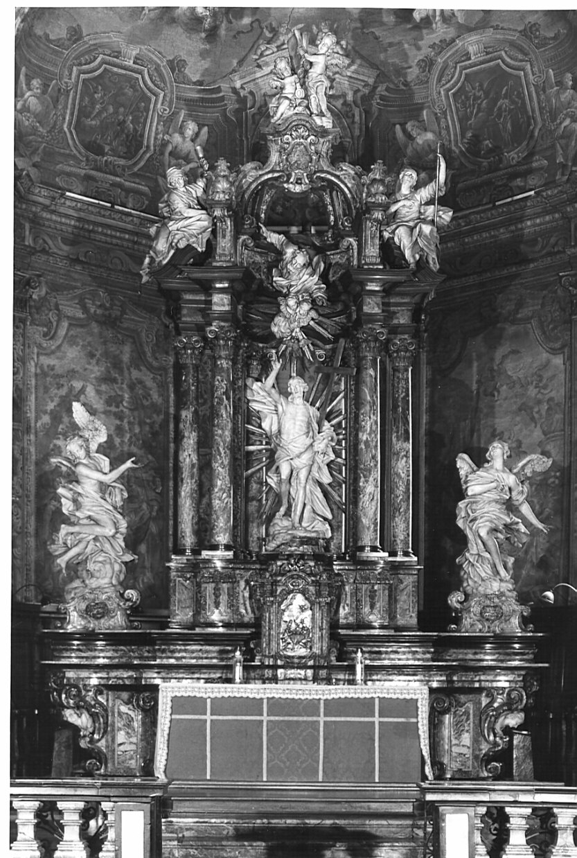 altare maggiore, complesso decorativo di Bolli Bartolomeo, Buzzi Giuseppe, Buzzi Carlo Gerolamo, Buzzi Elia Vincenzo (sec. XVIII)