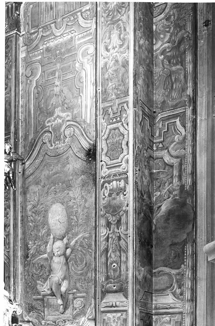 motivi decorativi architettonici/ angeli (decorazione pittorica, opera isolata) di Ghisolfi Giovanni, Racchetti Bernardo (sec. XVII)