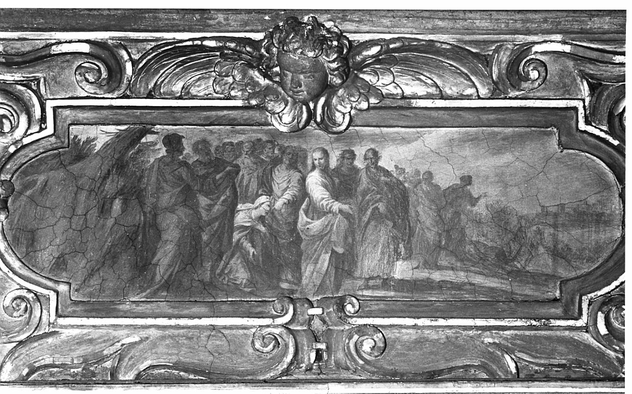 Santa Marta incontra Gesù Cristo alle porte di Betania (dipinto, elemento d'insieme) di Del Sole Pietro (attribuito) (sec. XVII)