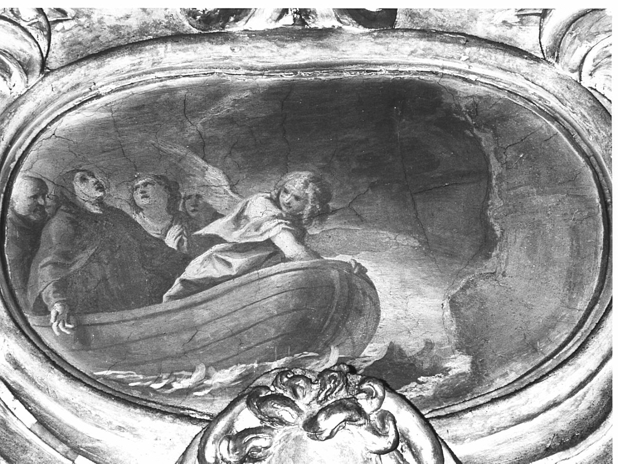 Santa Marta in barca (dipinto, elemento d'insieme) di Bianchi Federico (attribuito) (sec. XVII)