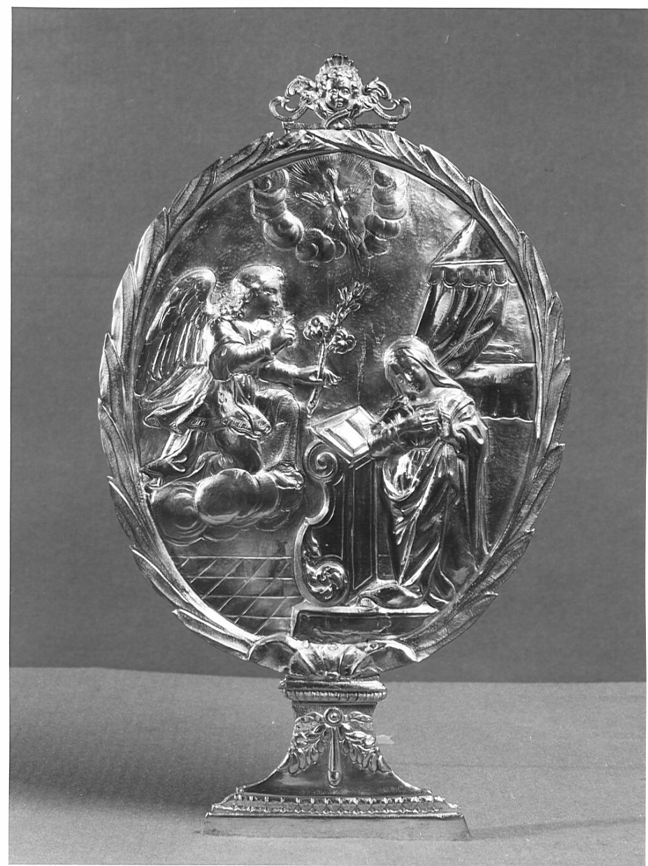 Annunciazione (pace, insieme) - bottega emiliana (sec. XVII)