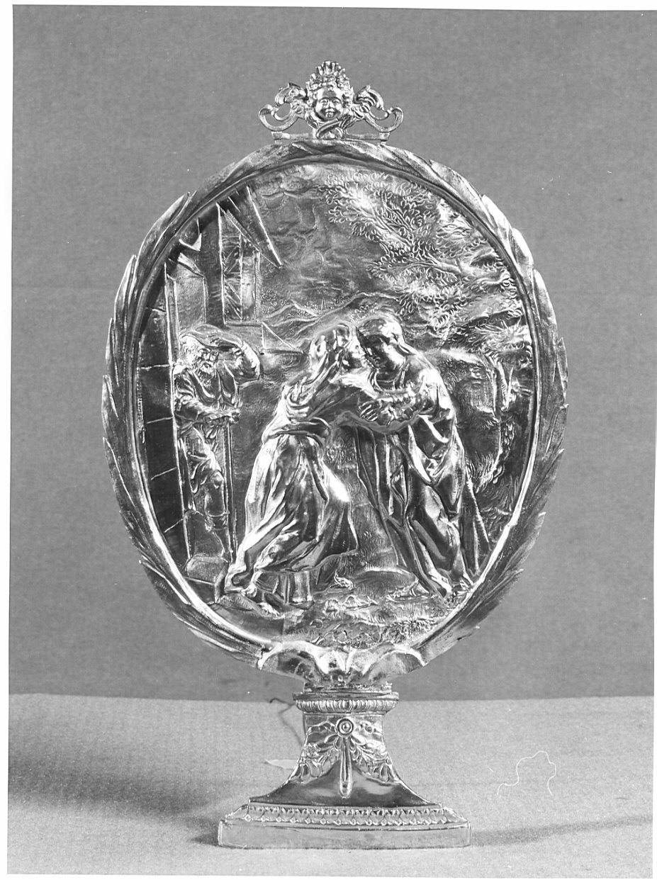 visitazione (pace, insieme) - bottega genovese (sec. XVII)