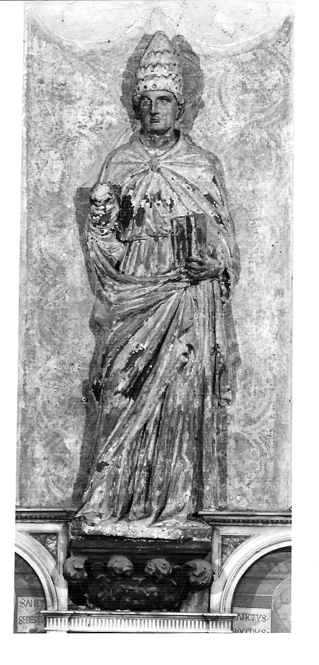 San Gregorio Magno, San Gragorio Magno (statua) - ambito toscano (prima metà sec. XV)