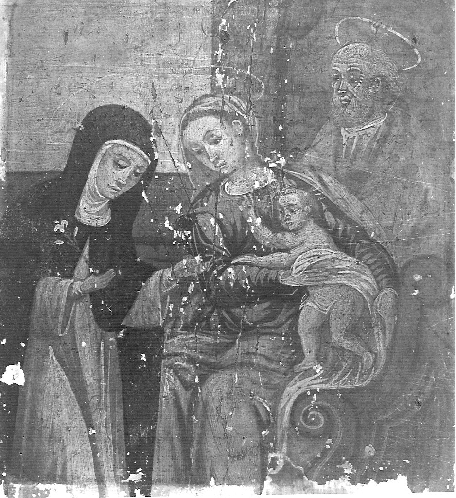 Sacra Famiglia con Santa Caterina, Sacra Famiglia con Santa Caterina (dipinto, opera isolata) - ambito lodigiano (prima metà sec. XVIII)