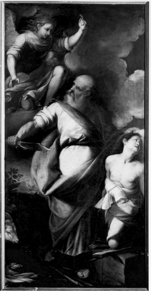 sacrificio di Isacco (dipinto, opera isolata) - ambito lombardo (fine/inizio secc. XVI/ XVII)