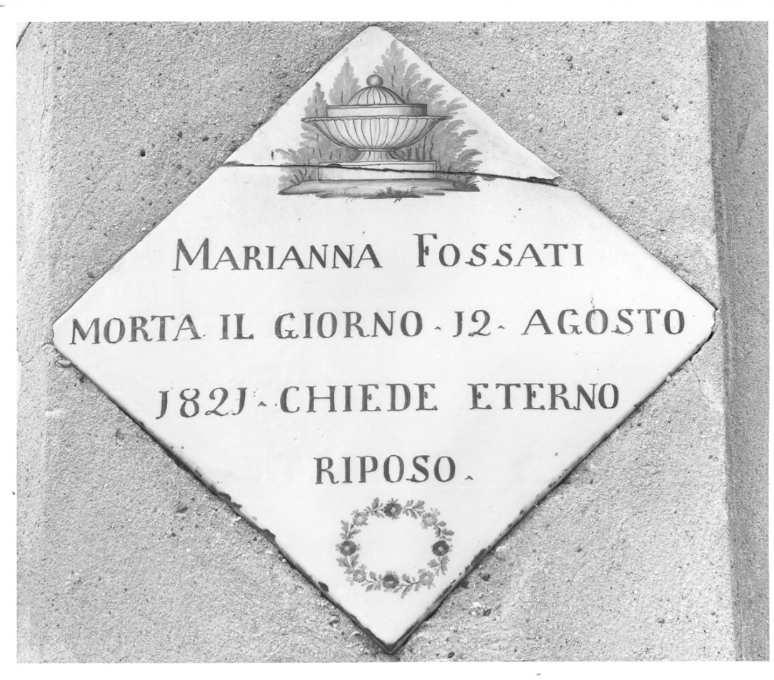 mattonella, opera isolata - bottega lombarda (sec. XIX)