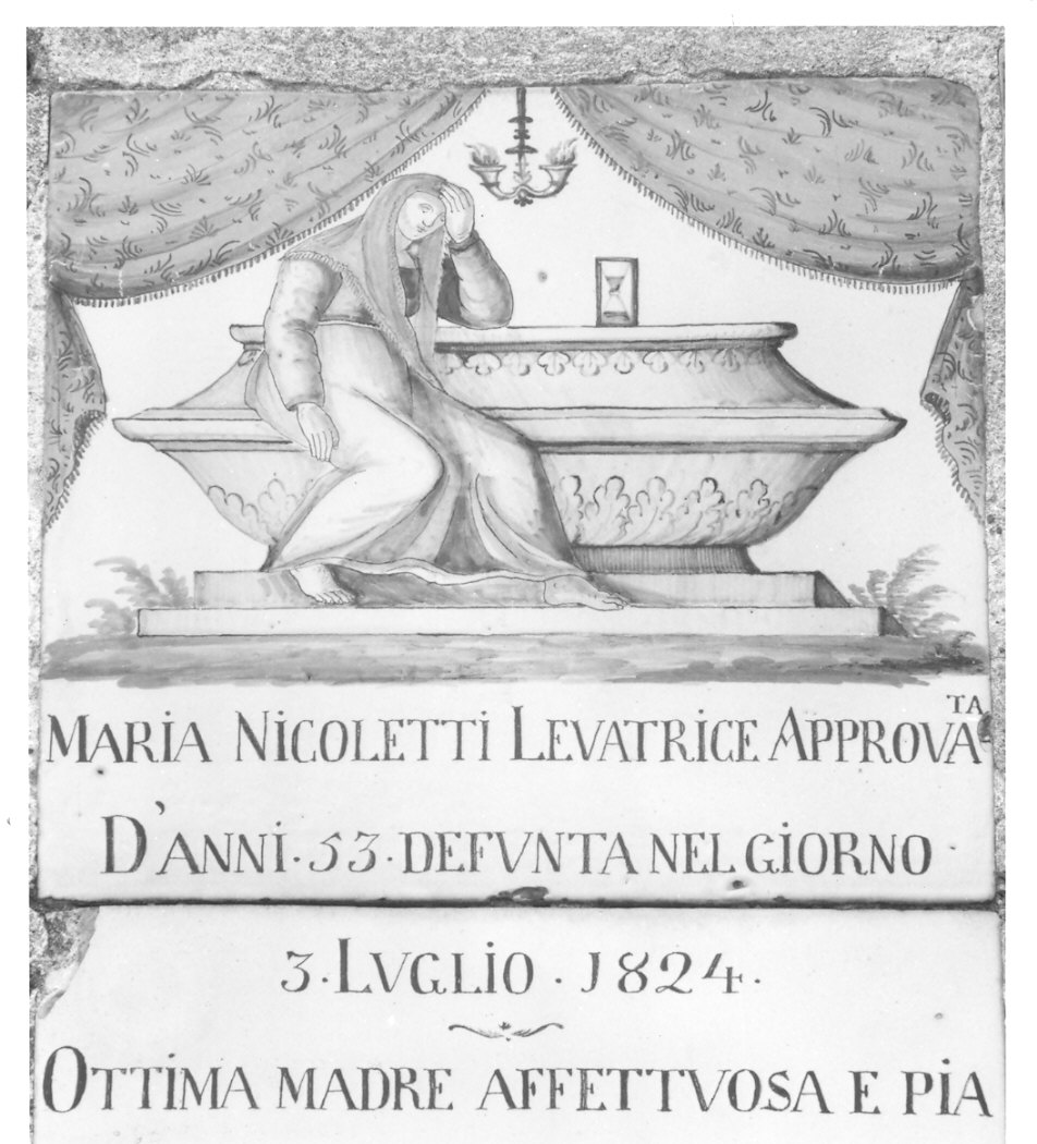 mattonella, opera isolata - bottega lombarda (sec. XIX)