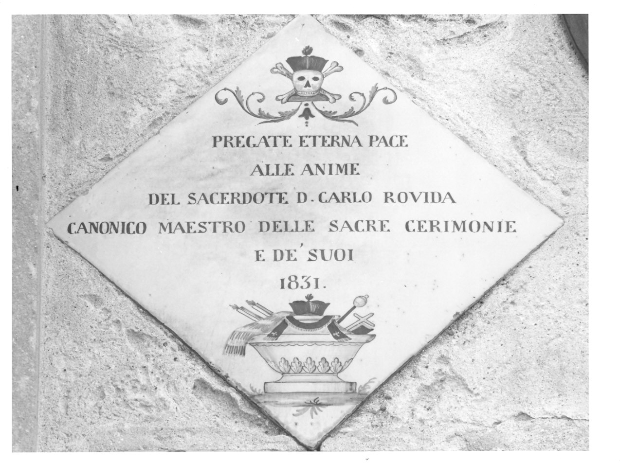 mattonella, opera isolata - bottega lombarda (sec. XIX)