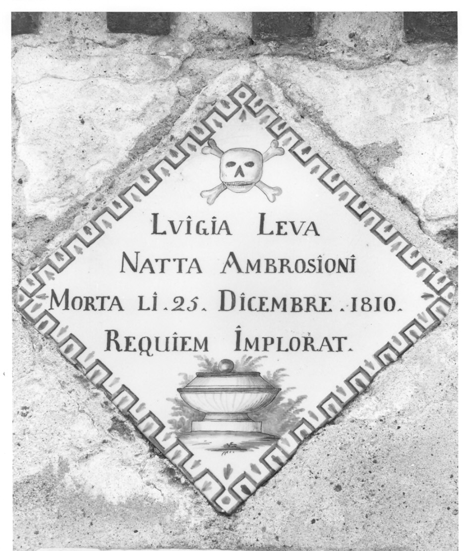 mattonella, opera isolata - bottega lombarda (sec. XIX)