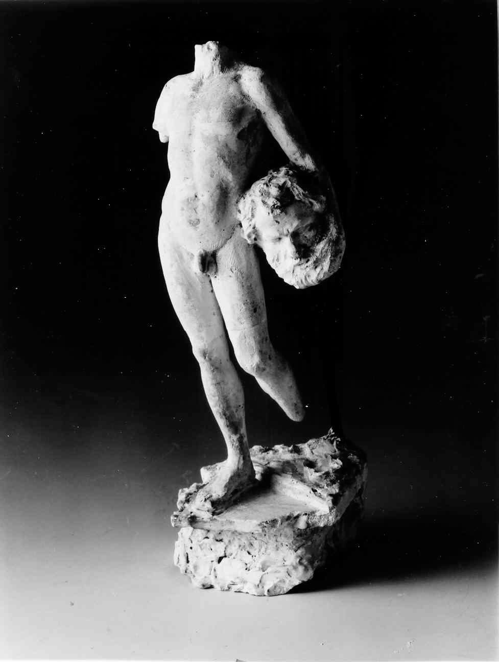 Davide con testa di Golia, Nudo maschile acefalo (scultura, opera isolata) di Ricci Giovanni Battista (primo quarto sec. XX)