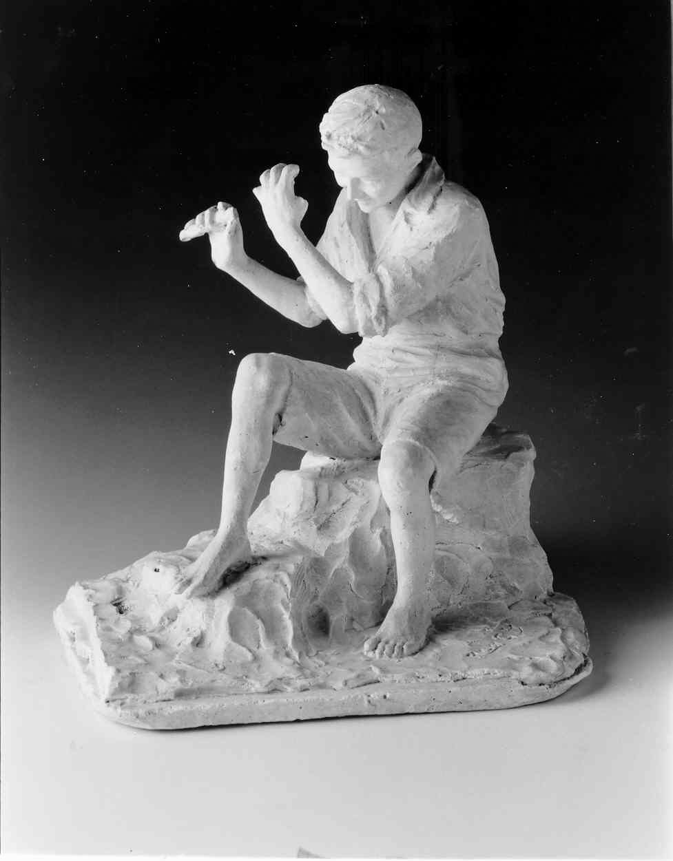 Suonatore di flauto, Suonatore di flauto (scultura, opera isolata) di Ricci Giovanni Battista (secondo quarto sec. XX)