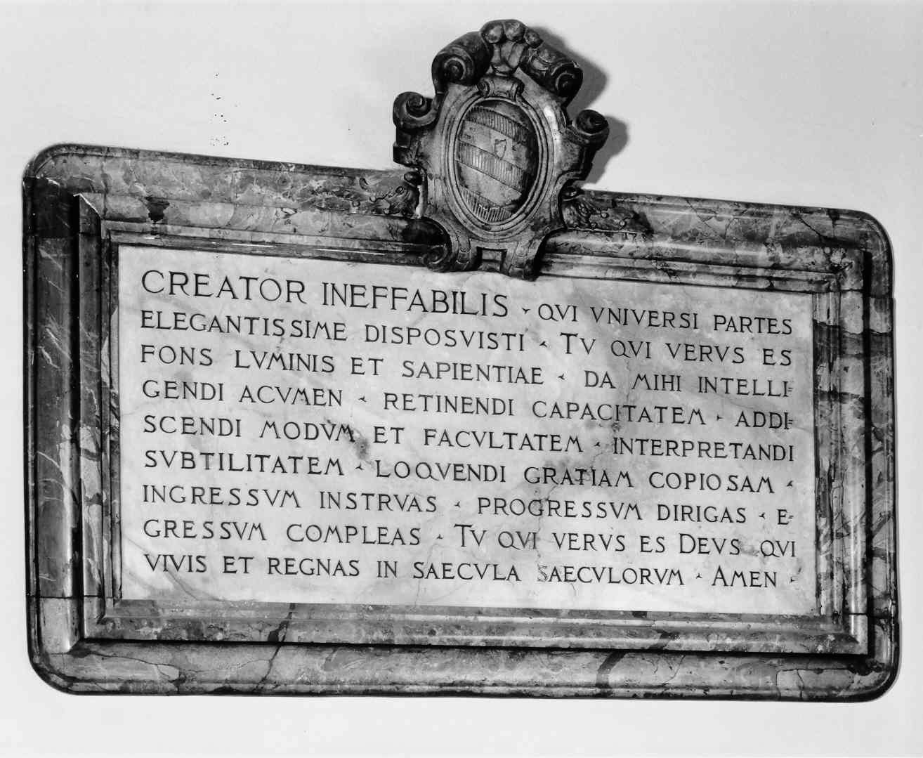 lapide, opera isolata - ambito italiano (sec. XVII)