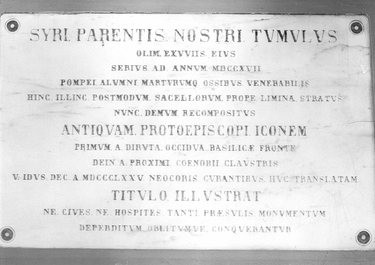 lapide, opera isolata - bottega pavese (sec. XIX)