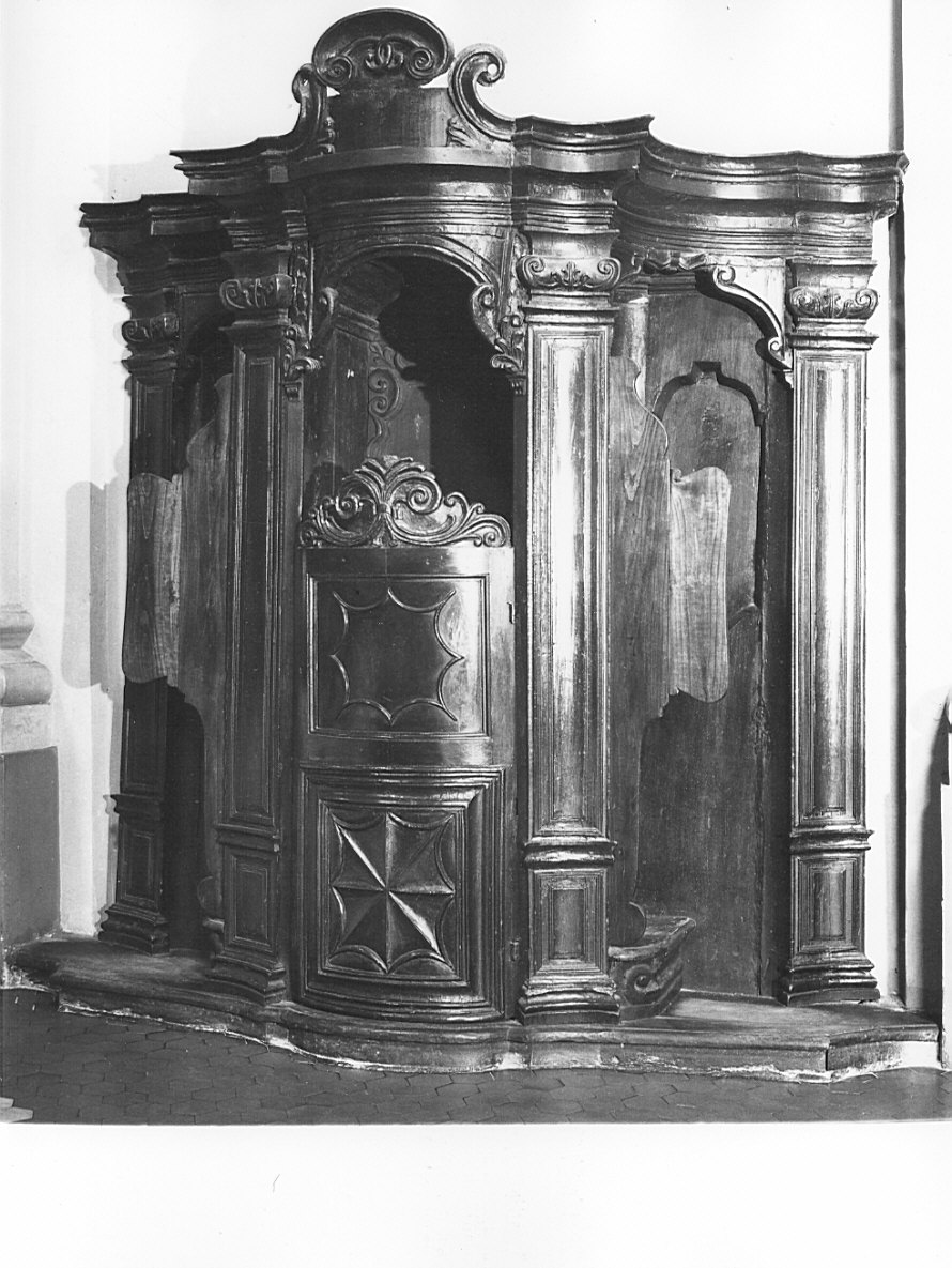 confessionale, opera isolata - bottega lombarda (fine sec. XVIII)
