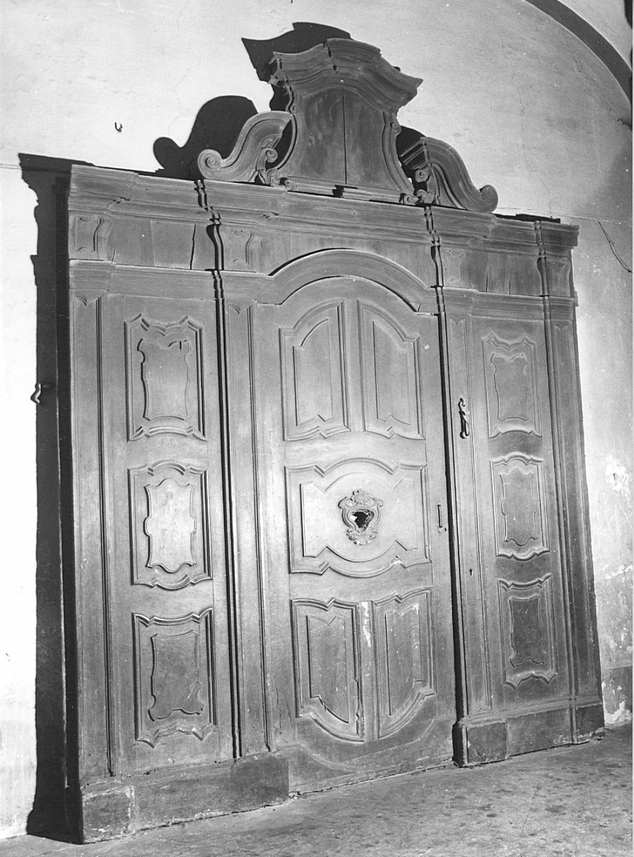 bussola d'ingresso, opera isolata - bottega pavese (sec. XVIII)