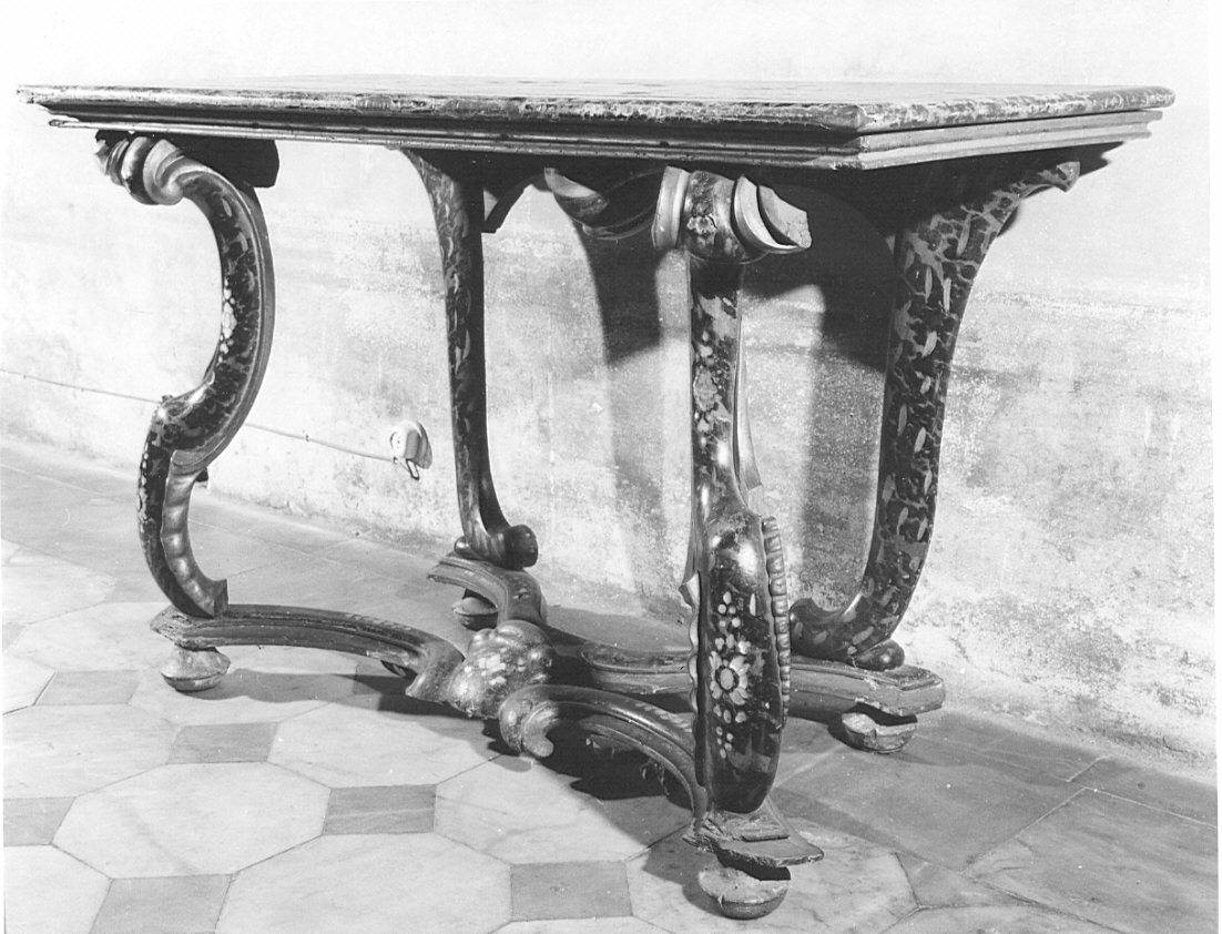 tavolo da muro, opera isolata - bottega lombarda (sec. XVIII)