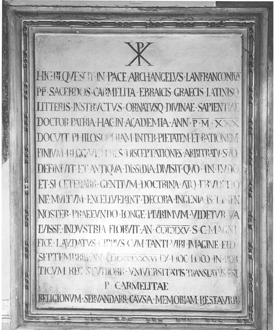 lapide, opera isolata - bottega lombarda (sec. XVIII)