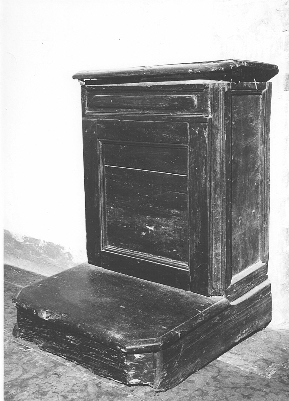 inginocchiatoio, opera isolata - bottega lombarda (sec. XVII)