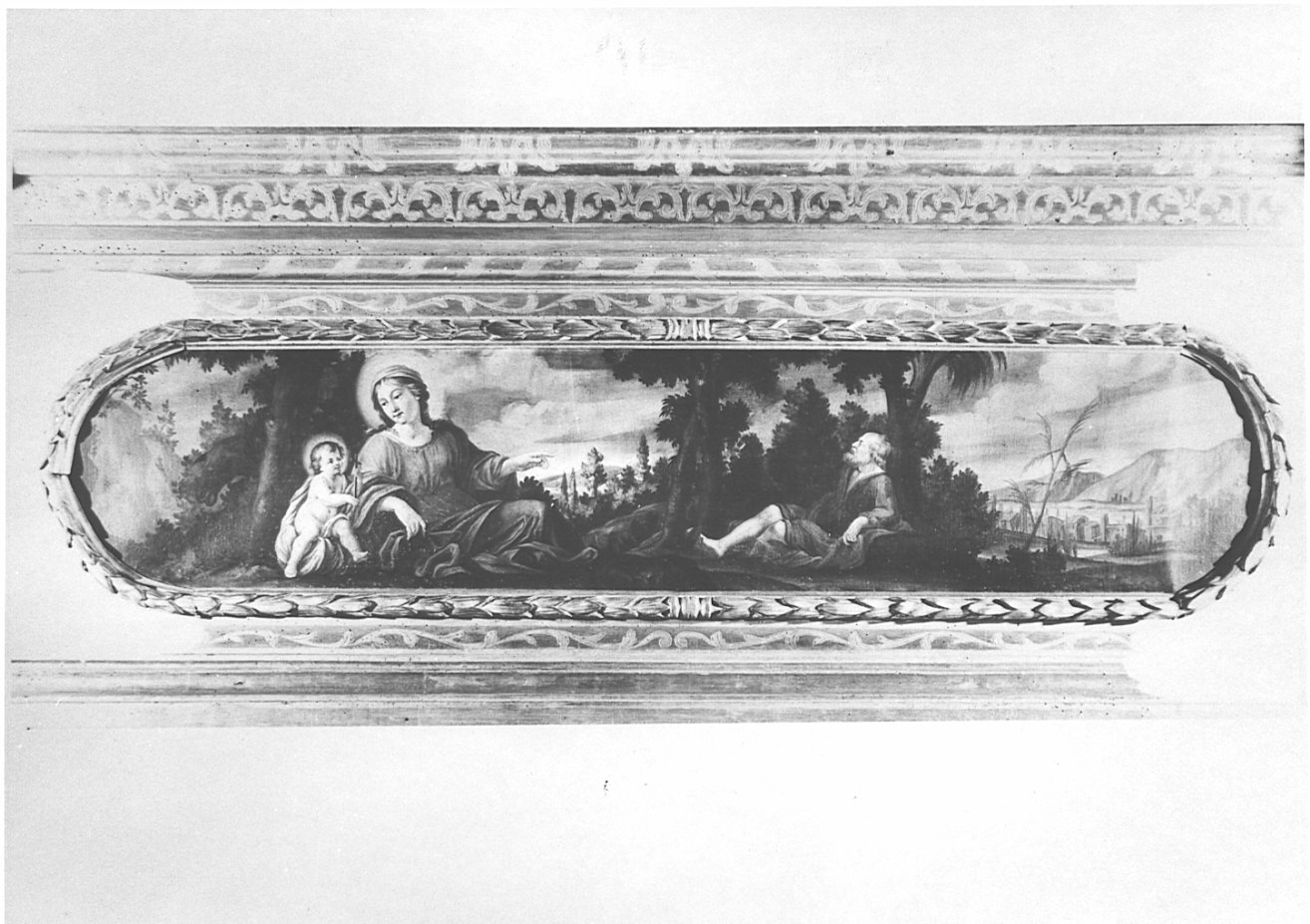 riposo nella fuga in Egitto (dipinto, elemento d'insieme) - ambito pavese (secc. XVII/ XVIII)
