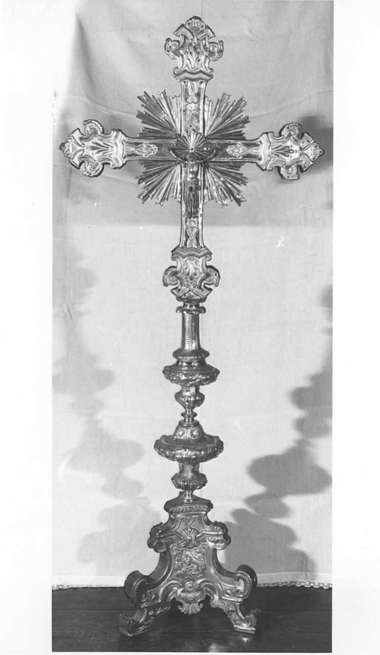 croce d'altare, opera isolata - bottega lombarda (sec. XIX)