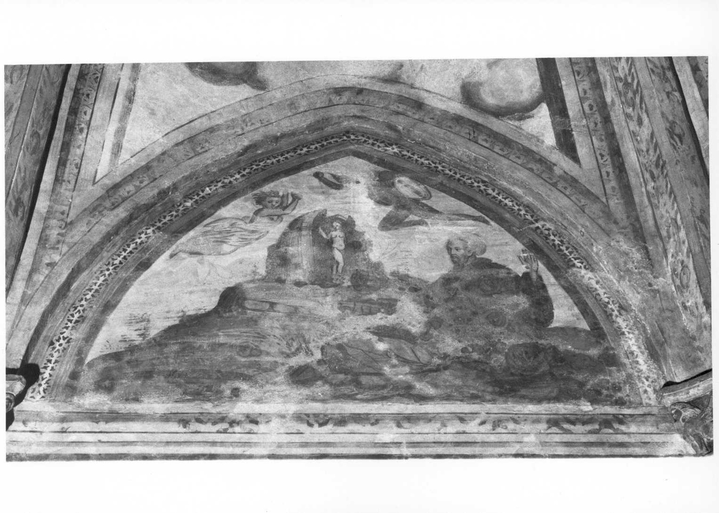 Episodio della vita di San Martino (dipinto, elemento d'insieme) - ambito pavese (prima metà sec. XVI)