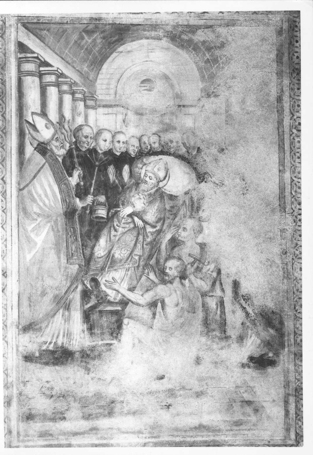 Funerali di San Martino (dipinto, elemento d'insieme) - ambito pavese (prima metà sec. XVI)