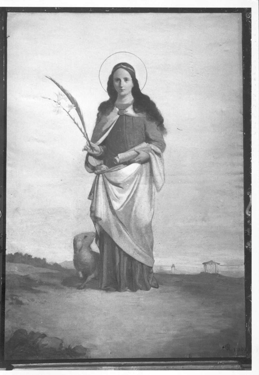 Sant'Agnese (dipinto) di Radlinski Gaetana (sec. XX)