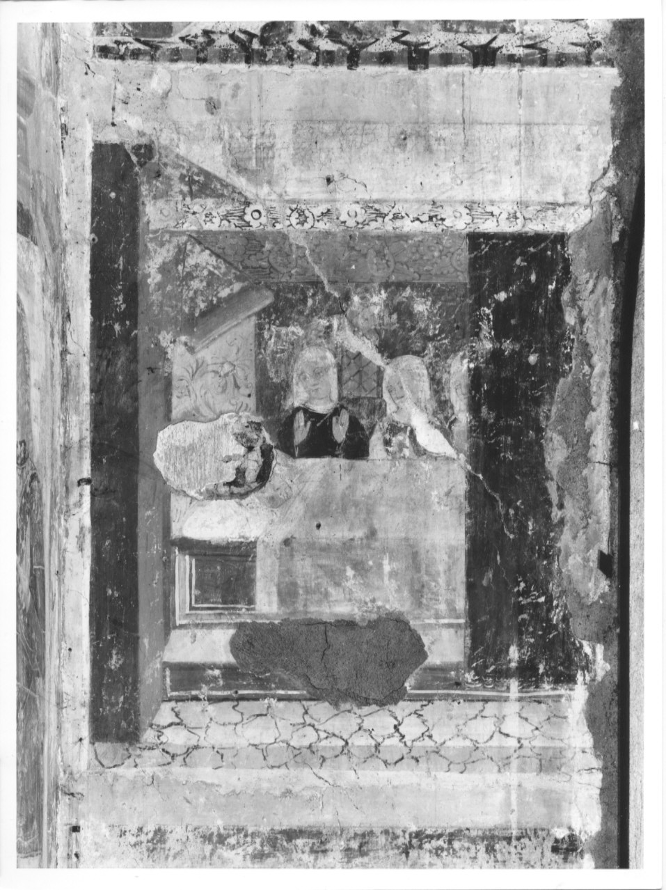 episodio della vita di San Rocco: morte di un genitore di San Rocco (dipinto, ciclo) - ambito lombardo (seconda metà sec. XV)