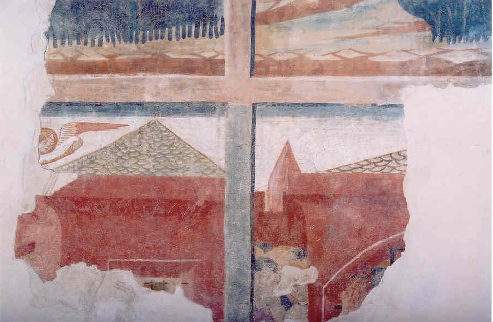 episodio della vita di San Rocco: un angelo appare a San Rocco in carcere per annunciargli la morte prossima (dipinto, ciclo) - ambito lombardo (seconda metà sec. XV)