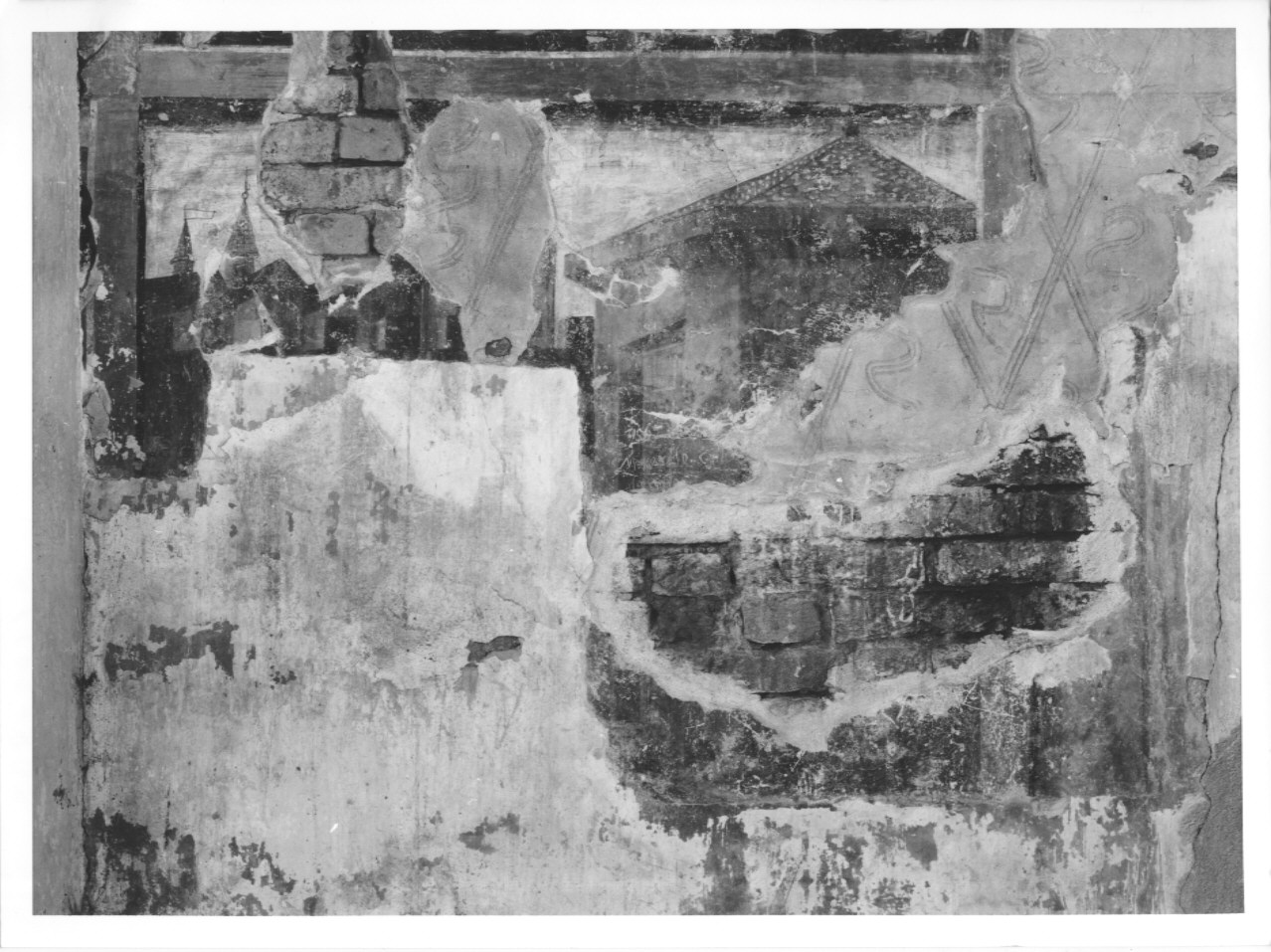 episodio della vita di San Rocco: città di Montpellier (dipinto, ciclo) - ambito lombardo (seconda metà sec. XV)