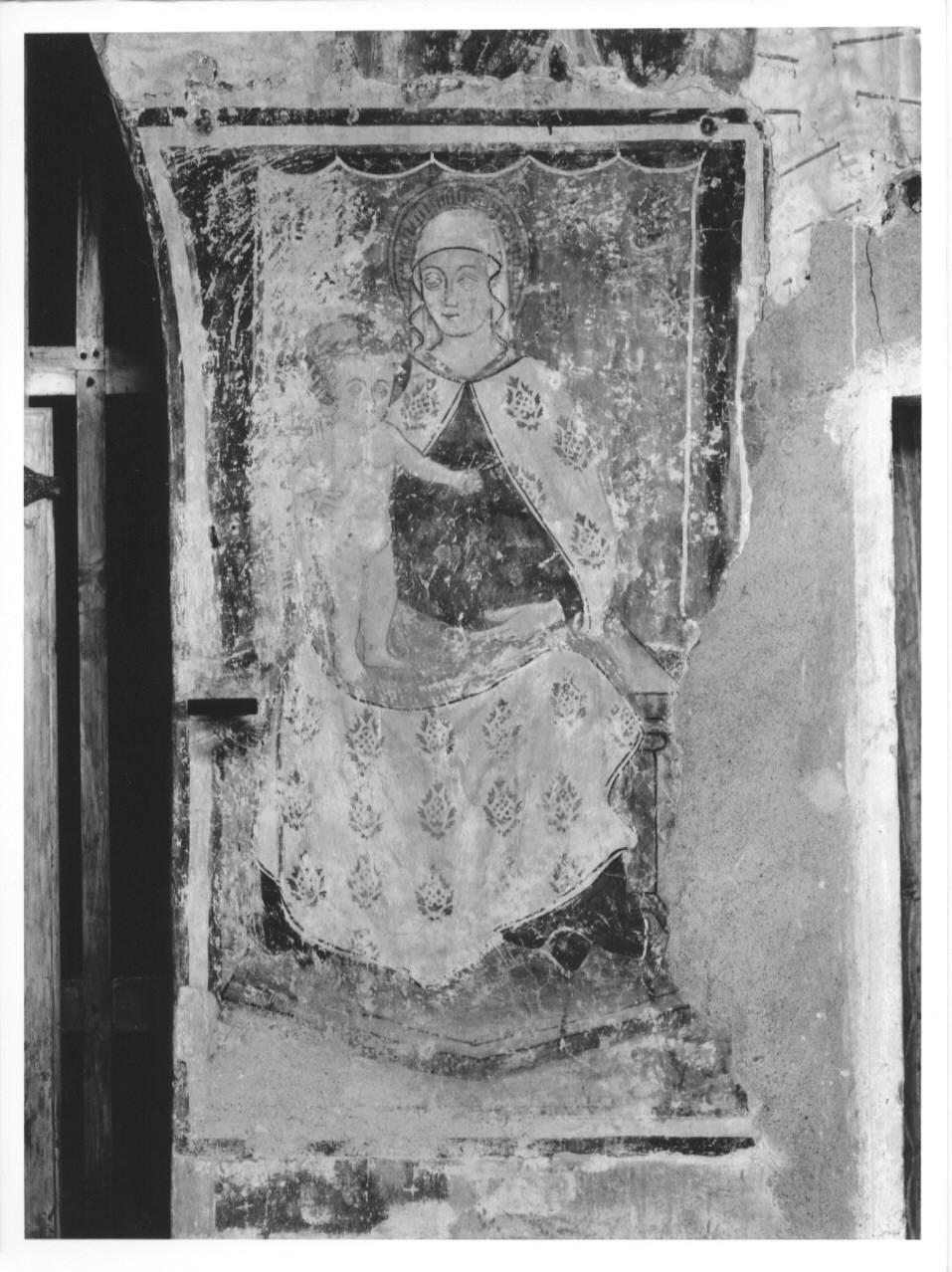 Madonna in trono con Bambino (dipinto, opera isolata) - ambito lombardo (metà sec. XV)