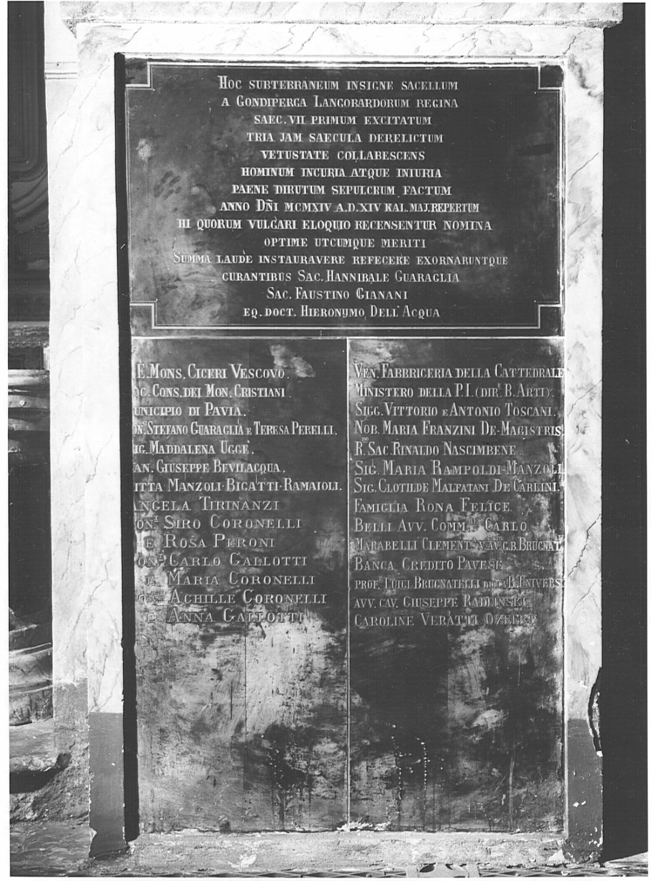 lapide commemorativa, opera isolata - bottega lombarda (sec. XX)