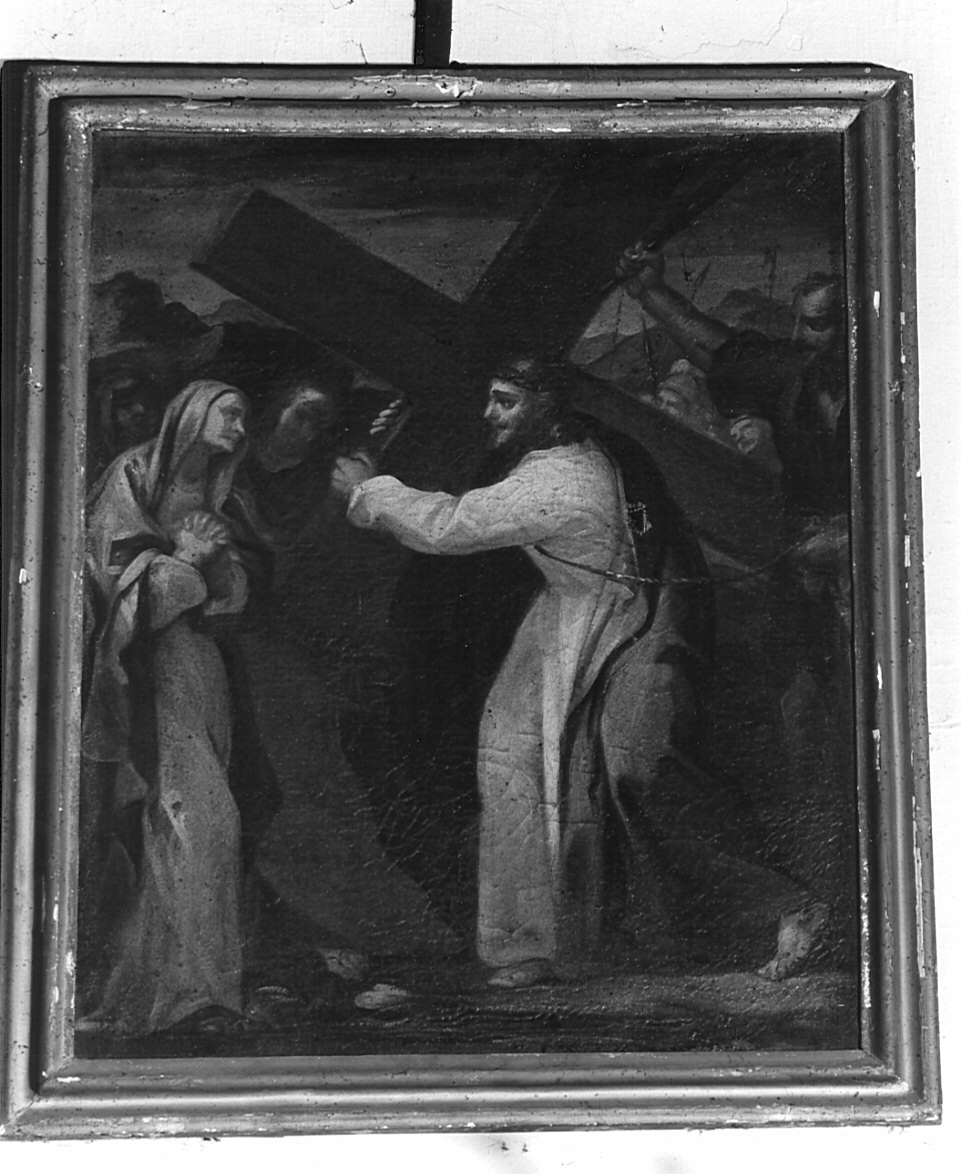 stazione IV: Gesù incontra la Madonna (dipinto, elemento d'insieme) - ambito lombardo, ambito veneto (sec. XVIII)