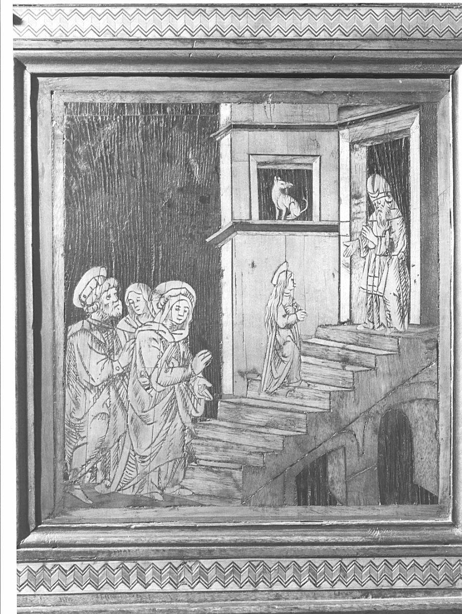 presentazione di Maria Vergine al tempio (decorazione a intarsio) di Valorsa Cipriano (sec. XVI)