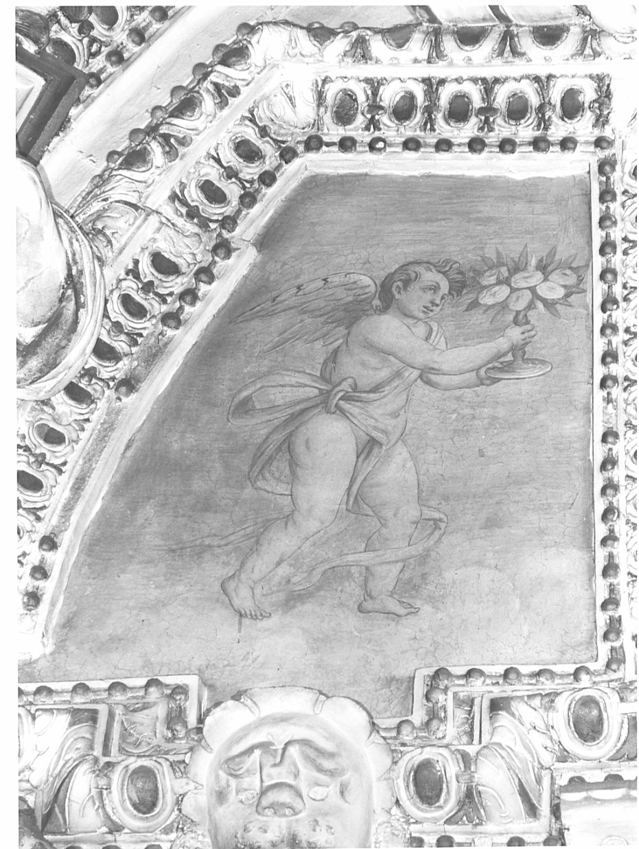 angioletto con vaso di fiori (dipinto) di Valorsa Cipriano (attribuito) (sec. XVI)