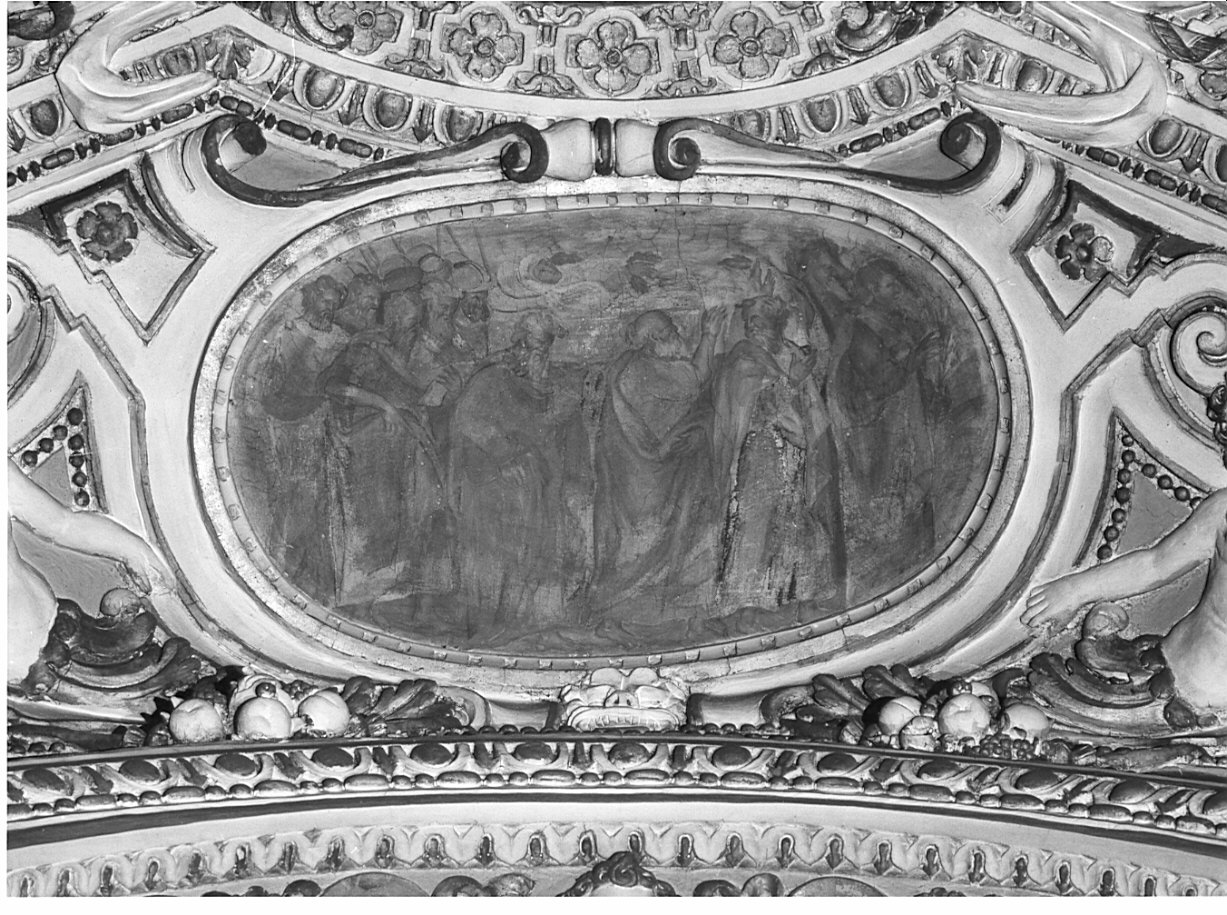 trasporto della Madonna al sepolcro (dipinto) di Valorsa Cipriano (attribuito) (sec. XVI)