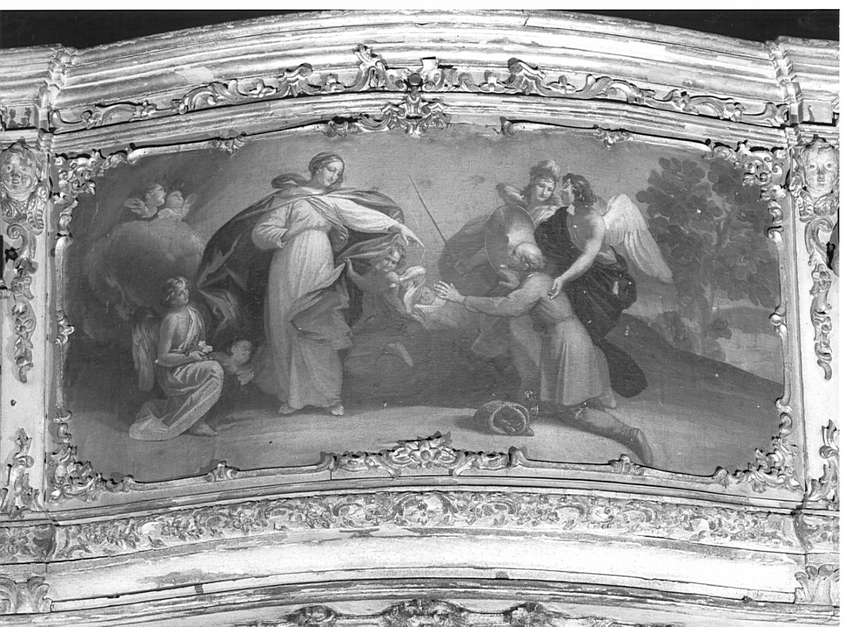 Madonna appare al beato Omodei assistito da San Michele Arcangelo e da un angelo (dipinto) di Romegialli Giovanni Pietro (sec. XVIII)