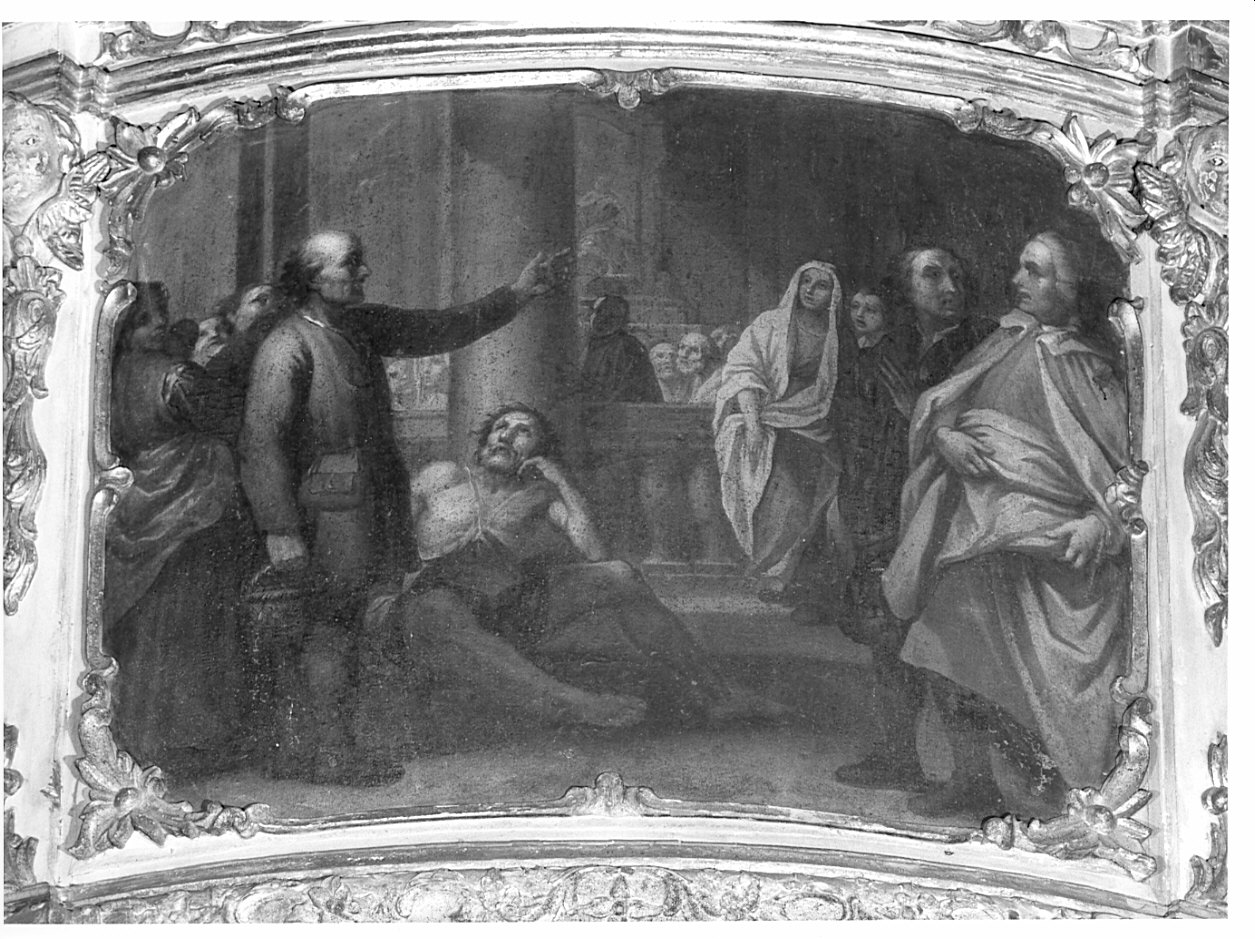 Beato Omodei narra l'episodio dell'Apparizione alla folla (dipinto) di Romegialli Giovanni Pietro (sec. XVIII)