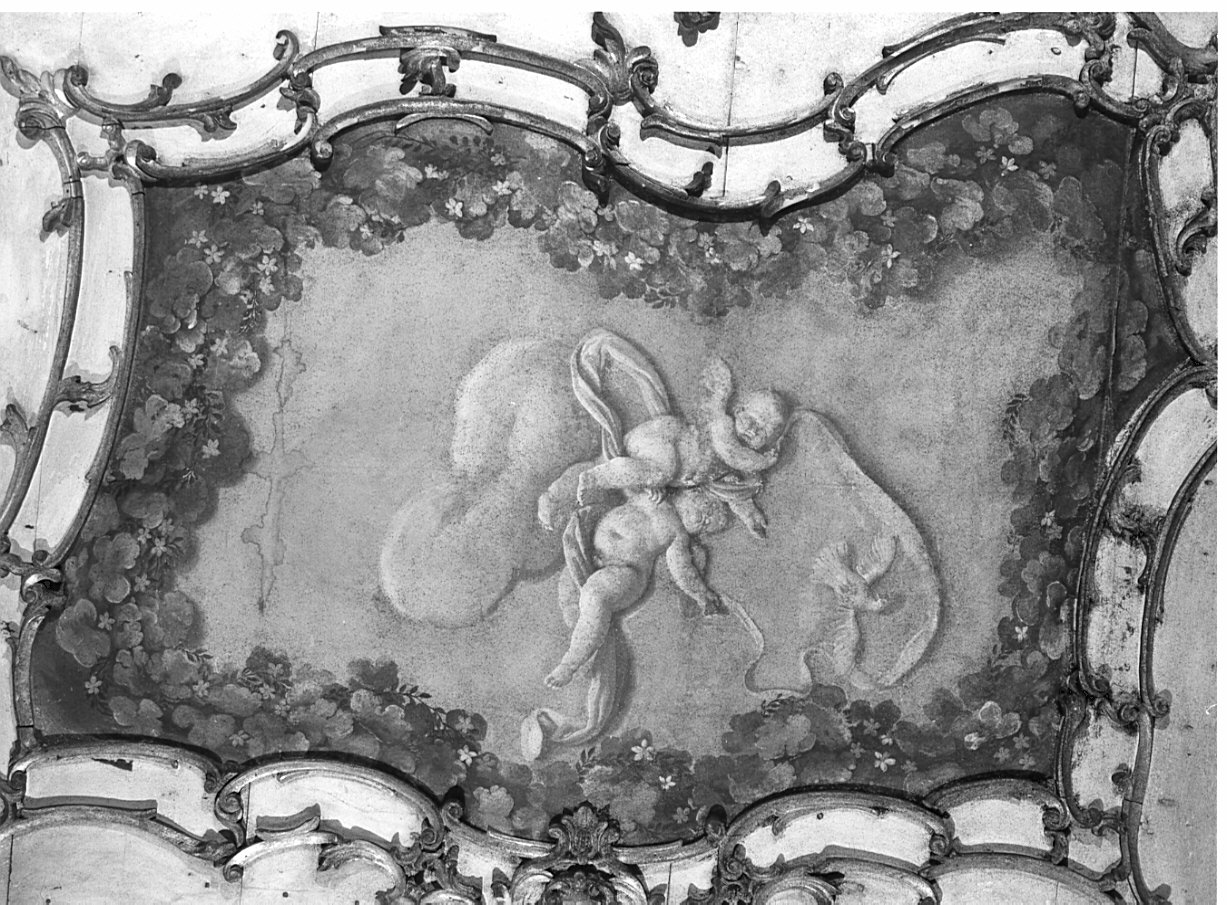 putti che giocano con colomba/ putti con fascio di fronde (dipinto) di Romegialli Giovanni Pietro (sec. XVIII)