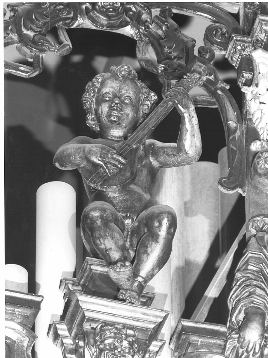 angelo musicante con cetra (statua) di Bulgarini Giuseppe (sec. XVII)