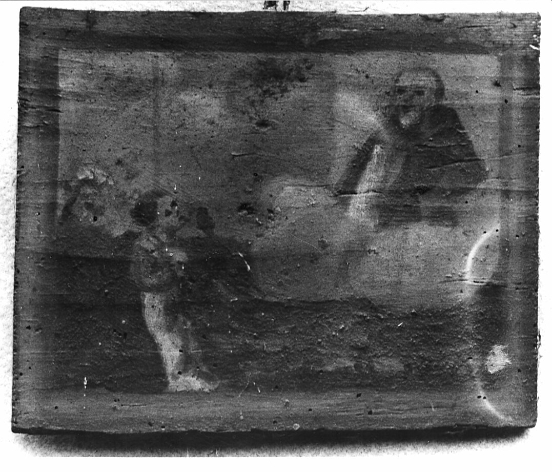 apparizione di Cristofano ad una contadina (ex voto) - ambito lombardo (sec. XVIII)