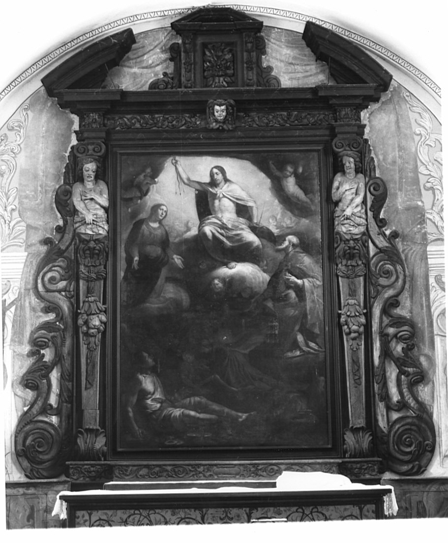 Virtù teologali/ motivi decorativi (dipinto, ciclo) - ambito valtellinese (seconda metà sec. XVII)