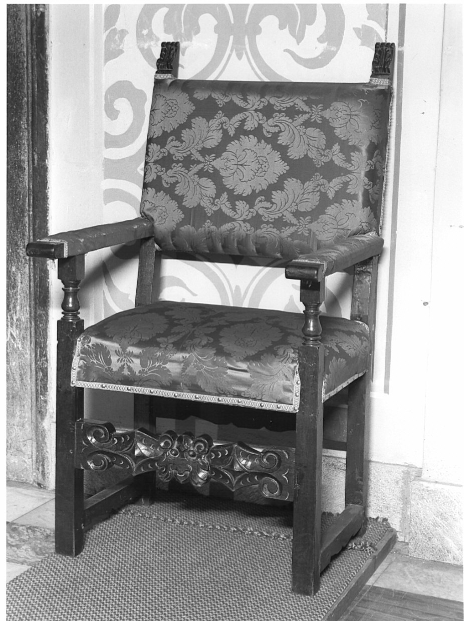 sedia - a braccioli - ambito lombardo (seconda metà sec. XVIII)