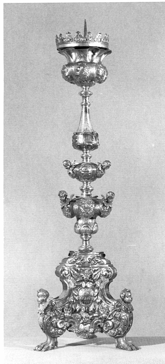 candeliere d'altare - ambito valtellinese (sec. XVIII)