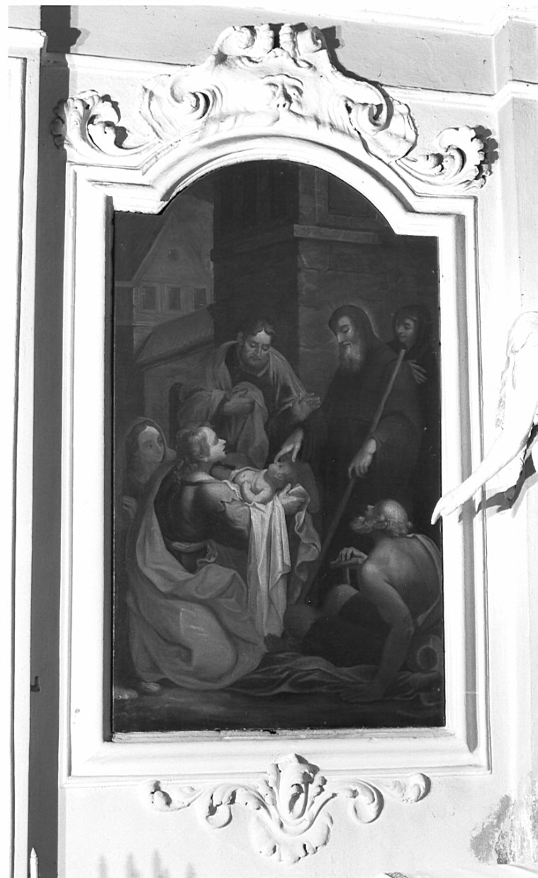 San Francesco di Paola opera la guarigione di un bambino (dipinto) - ambito lombardo (prima metà sec. XVIII)