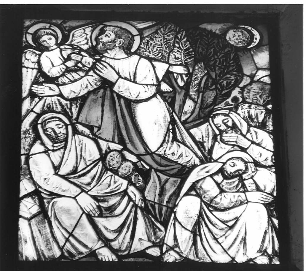 orazione di Cristo nell'orto di Getsemani (vetrata) - ambito lombardo (sec. XX)