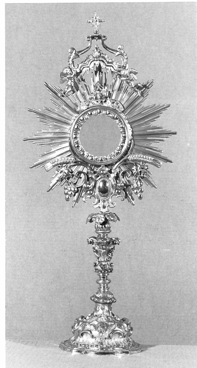 ostensorio - a raggiera - ambito lombardo (prima metà sec. XX)