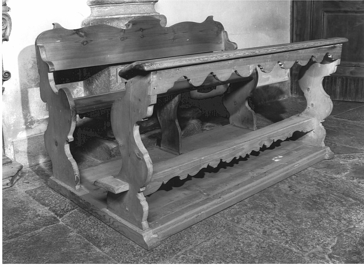 banco da chiesa - ambito valtellinese (fine/inizio secc. XIX/ XX)